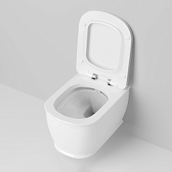 Ambassador Унитаз Royal подвесной безободковый белый с сиденьем микролифт – фотография-4